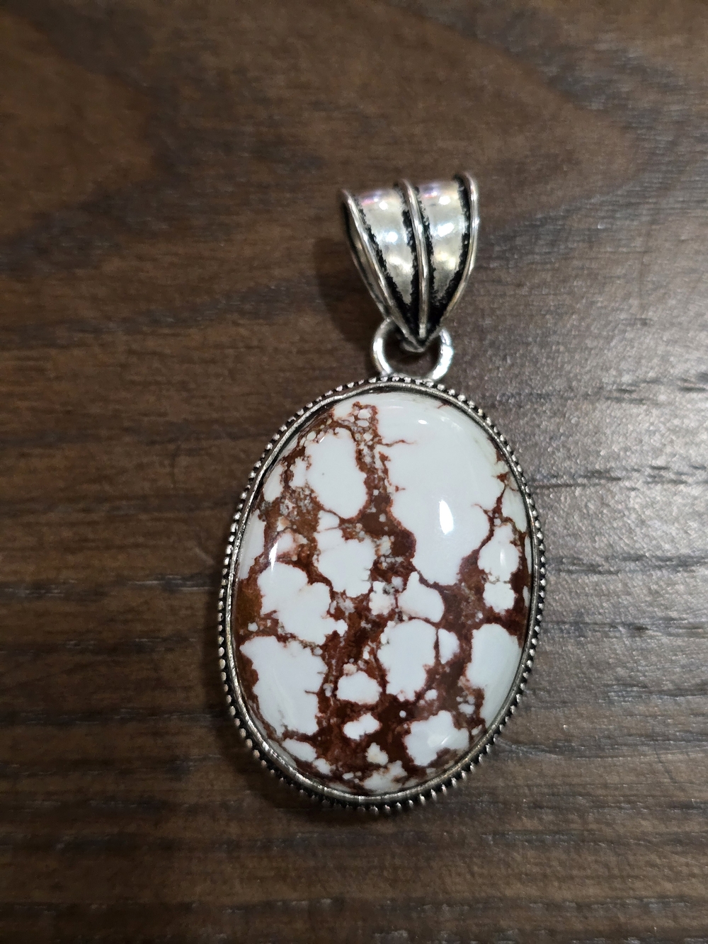 Wild Horse Oval Genuine Stone Pendant Necklace - Women Jewelry